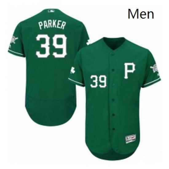 Mens Majestic Pittsburgh Pirates 39 Dave Parker Green Celtic Flexbase Authentic Collection MLB Jersey